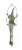 Santa On Swing Christmas Gnome Holiday Elf Hanging Decoration Perspective: front