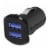 Scosche ReVOLT Dual 12-Watt USB Car Charger with Illuminated Ports - Black Perspective: front