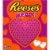 REESE'S Milk Chocolate Peanut Butter Heart Valentine Candy Gift Box Perspective: front