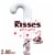HERSHEY'S KISSES Candy Cane Flavored Christmas Candy Plastic Cane Perspective: front