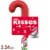 HERSHEY'S KISSES Milk Chocolate Candy Christmas Filled Plastic Cane Perspective: front