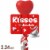 HERSHEY'S KISSES Milk Chocolate Valentine Candy Plastic Cane Perspective: front