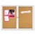 Quartet Enclosed Bulletin Board,36 x 48 2364GGS Perspective: front