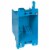 Carlon 1-Gang PVC Molded Old Work Switch Box - Blue Perspective: front