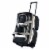 Olympia 8 Pocket U Shape Black Rolling Duffel Bag with Retractable Handle Perspective: front