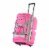 Olympia 22 Inch 8 Pocket Rolling Duffel Bag with Retractable Handle, Hot Pink Perspective: front