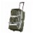 Olympia 22 Inch 8 Pocket Rolling U Shape Duffel Bag w/ Retractable Handle, Green Perspective: front