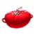Staub Cast Iron Tomato Cocotte, Dutch Oven, 3-quart, Made in France, Cherry Perspective: front