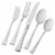 ZWILLING Angelico 20-Piece 18/10 Stainless Steel Flatware Set, Silver Perspective: front