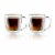 Henckels Cafe Roma 2-pc Double-Wall Glassware 12oz. Glass Coffee Mug Set Perspective: front