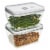 ZWILLING Fresh & Save 2-pc Glass Airtight Food Storage Container, Meal Prep Container - Large Perspective: front