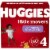 Huggies Little Movers Baby Diapers, Size 4 (22-37 lbs) Perspective: front