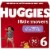 Huggies Little Movers Baby Diapers, Size 6 (35+ lbs) Perspective: front