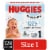 Huggies Snug & Dry Baby Diapers, Size 1 (8-14 lbs) Perspective: front