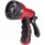 Dramm® Heavy-Duty Metal 9-Pattern Spray Gun Nozzle - Red Perspective: front
