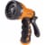 Dramm Heavy-Duty Metal 9-Pattern Spray Gun Nozzle - Orange Perspective: front