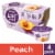 Dannon Light + Fit Peach Flavored Greek Fat Free Yogurt Cups Perspective: front