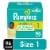Pampers Swaddlers Newborn Baby Diapers Size 1 (8-14 lbs) Perspective: front