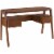 SEI Furniture Clyden 2 Drawer Writing Desk in Dark Tobacco Perspective: front
