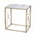 SEI Furniture Larden Mirror-Top End Table in Antiqued Mirror-Gold Perspective: front