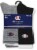 Champion® CH170 Synthetic Crew Socks - White/Grey/Black Perspective: front