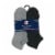 Champion® CH172 Synthetic No Show Socks - White/Grey/Black Perspective: front