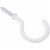 National 1-1/2 In. White Vinyl Cup Hook (2 Count) N248450 Perspective: front