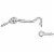 National Stainless Steel 3 In. Hook & Eye Bolt N348-409 Perspective: front