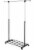 Whitmor Chrome Deluxe Extendable Garment Rack - Ebony/Silver Perspective: front