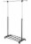 Whitmor Chrome Deluxe Extendable Garment Rack - Ebony/Silver Perspective: front