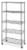 Whitmor Supreme 5-Tier Rolling Cart- Black Perspective: front