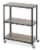 Whitmor 3 Tier Metal & Wood Cart - Gunmetal Perspective: front
