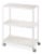 Whitmor 3 Tier Metal & Wood Cart - White Perspective: front