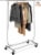 Whitmor Chrome Commercial Folding Garment Rack - Silver Perspective: front