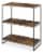 Whitmor Modern Industrial 3-Tier Shelves - Black/Brown Perspective: front