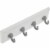 Hillman High and Mighty 10 Lb. Capacity White Key Rail with Silver Hooks 515812 Perspective: front