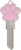 Hillman Paw Print Blank Key - Assorted Perspective: front