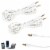 2 Pc Aux Auxiliary Cable 3.5mm Male to Male Auxiliary 6Ft Audio Jack Cord White Perspective: front