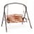 Jack Post Country Garden Outdoor Patio Swing Wooden Seat with Chains, Bronze Perspective: front
