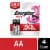 Energizer MAX AA Batteries , Double A Alkaline Batteries Perspective: front