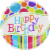 Creative Converting Bright and Bold Happy Birthday Plates Perspective: front
