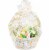 Party Central Club Pack of 12 Pink and Yellow Easter Decorative Cello Basket Bags 11” Perspective: front