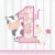 Creative Converting 339866 Farmhouse 1st Birthday Girl Beverage Napkins, 16 Count Perspective: front