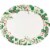 Party Creations Traditional Holly Oval Platter Disposable Plates Perspective: front