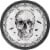 Creative Converting Skull & Spider 9-Inch Paper Plates Perspective: front