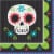 Creative Converting Day of the Dead Lunch Napkins Perspective: front