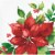CC Paper Art Perfect Poinsettia Beverage Napkins - 16 Pack Perspective: front