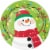 Hoffmaster Snowman Christmas Plates Perspective: front