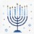 Creative Converting Hanukkah Celebration Napkins - White Perspective: front