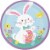 Creative Converting Bunny Fun 9-Inch Dinner Plates Perspective: front